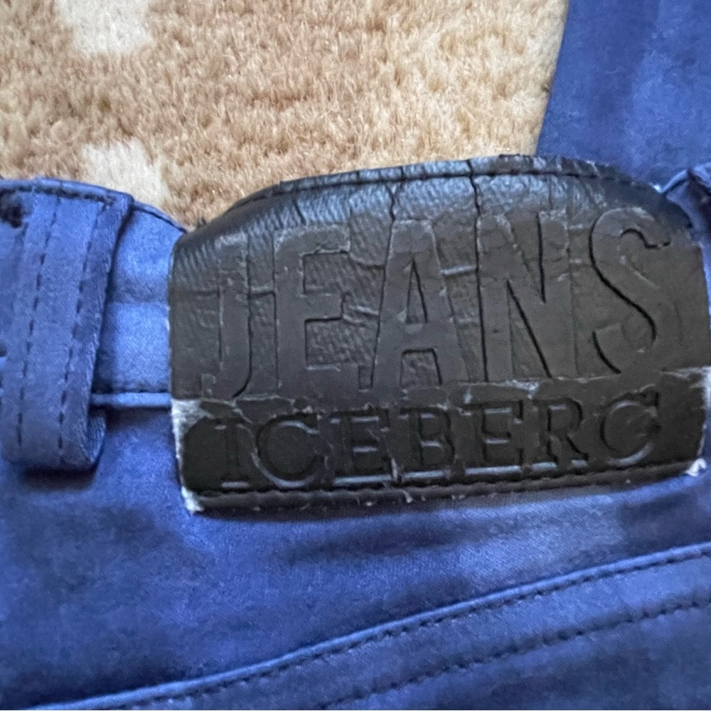 Iceberg Jeans Vintage Dark Blue Ombré Stripe Print Size 27 - Picture 8 of 15